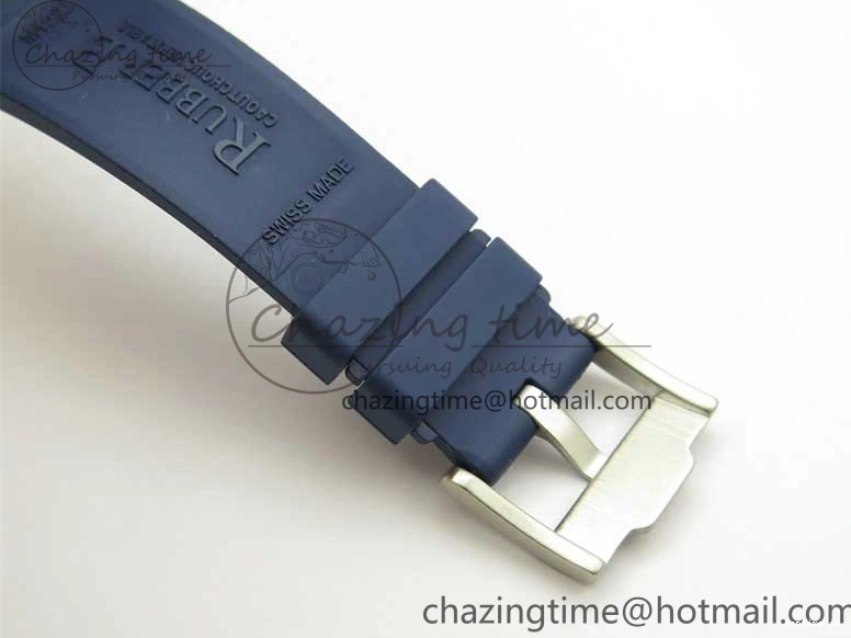 0104 Submariner 40mm White Ceramic 5GF Best Edition Dark Blue Dial on Blue Rubber Strap SA DailyWear 2486
